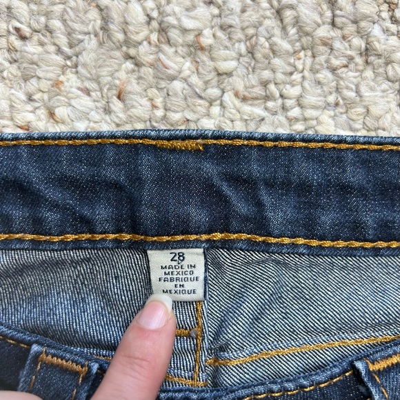 True Religion Skinny Jeans With Flaps Womens 28 Low Rise Blue Denim Dark Wash - Picture 6 of 13